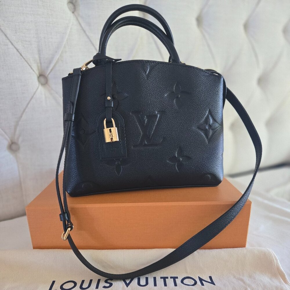 Louis Vuitton Petet Palais in Monogram Empreinte Leather in Black color